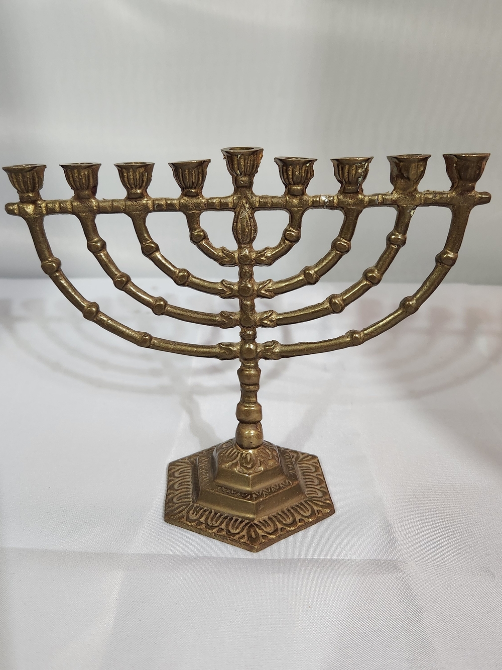 Brass Plated Menorah Candelabrum